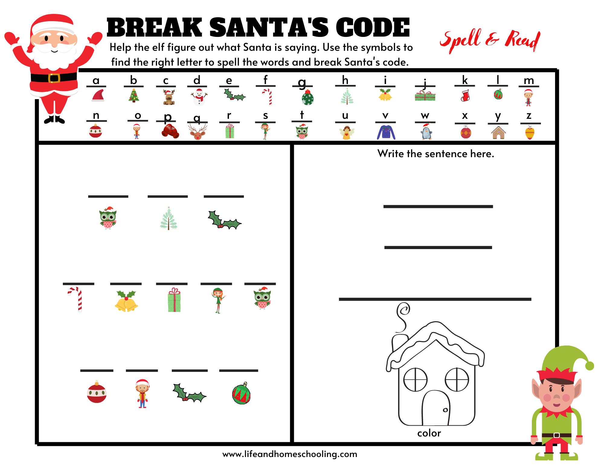 Christmas Spelling And Writing Activity | Madeteachers within Christmas 2Nd Grade Worksheets