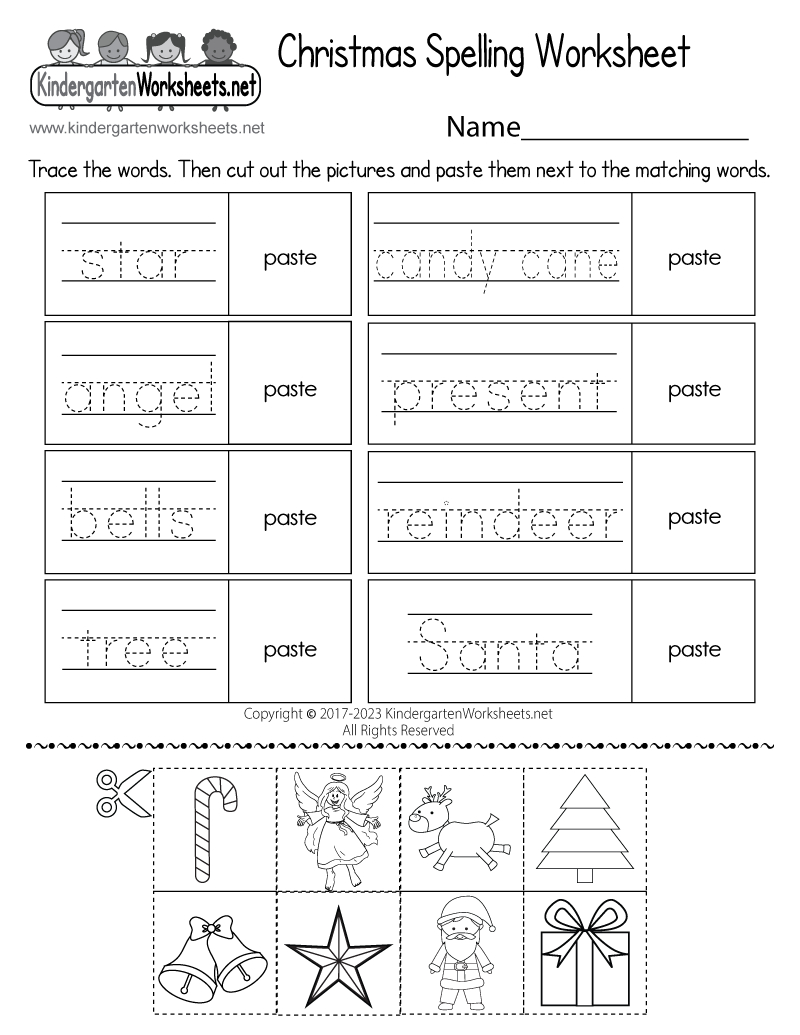 Christmas Spelling Worksheet - Free Printable, Digital, &amp;amp; Pdf with regard to Christmas Phonics Worksheets For Kindergarten