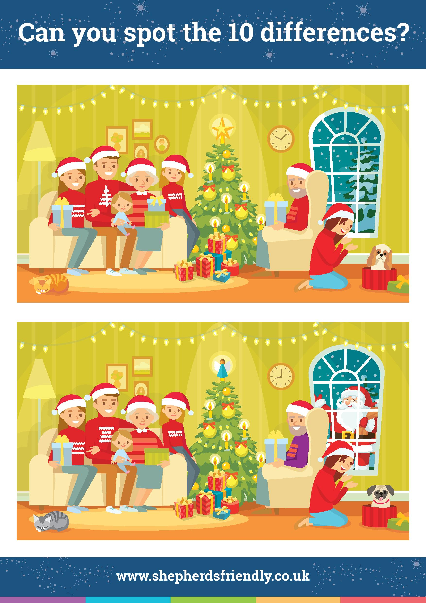 Christmas Spot The Difference | Shepherds Friendly inside Christmas Picture Find Worksheets