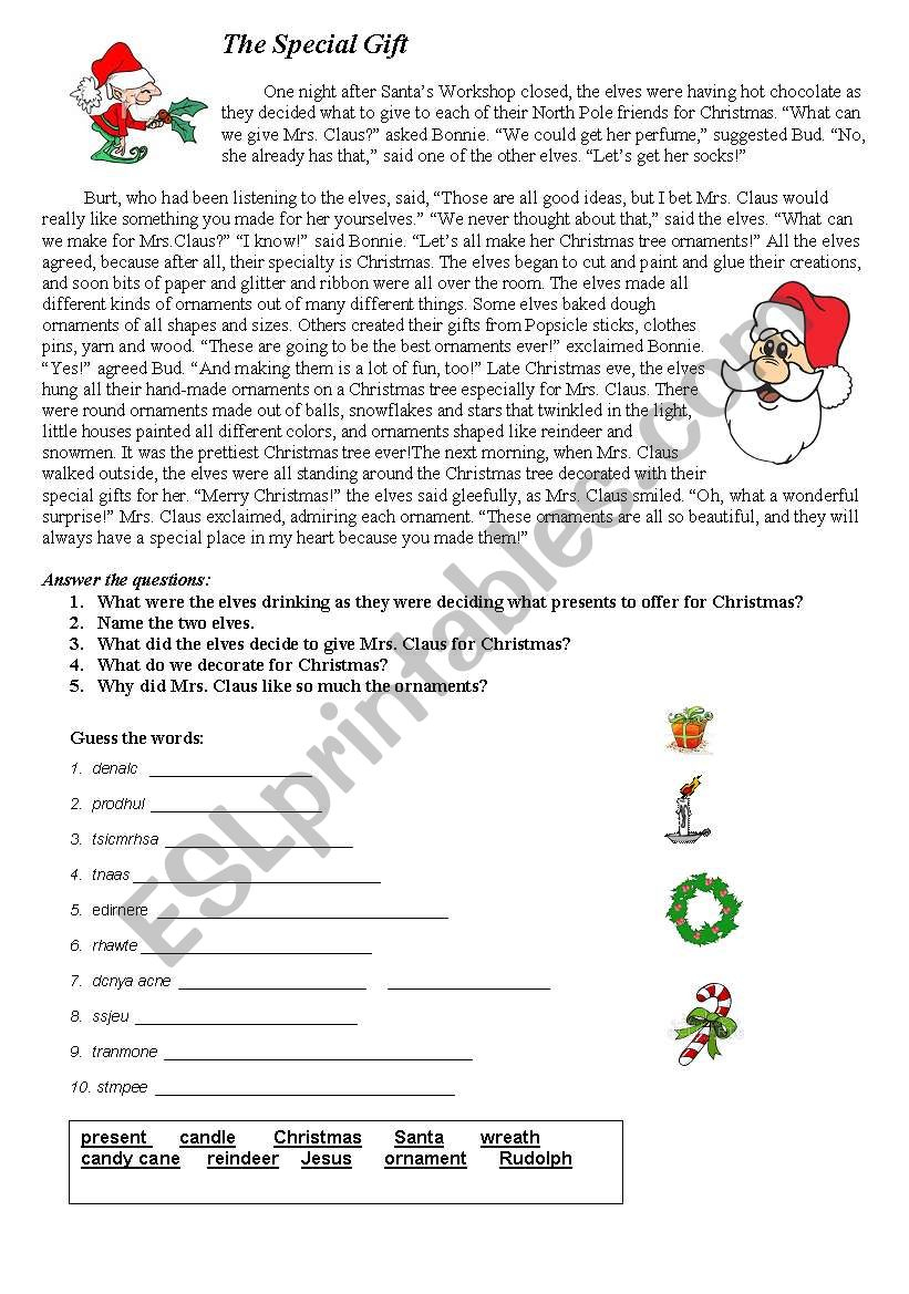 Christmas Story - Esl Worksheetsilviana_S with regard to A Christmas Story Worksheets