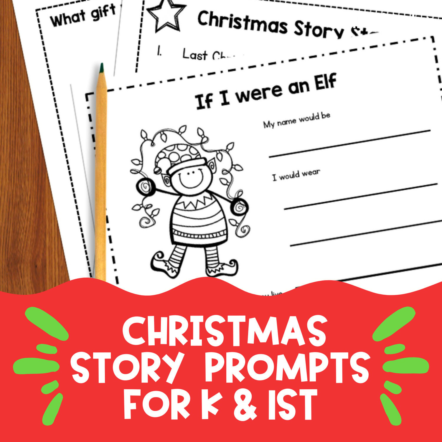 Christmas Story Prompts To Get Your Kinders Writing - Simply Kinder with Free Christmas Writing Prompts Worksheets