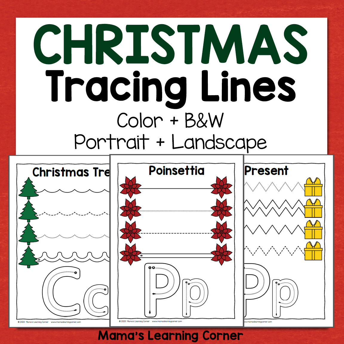 Christmas Tracing Worksheets For Preschool - Mamas Learning Corner pertaining to Christmas Tracing Worksheets Preschool