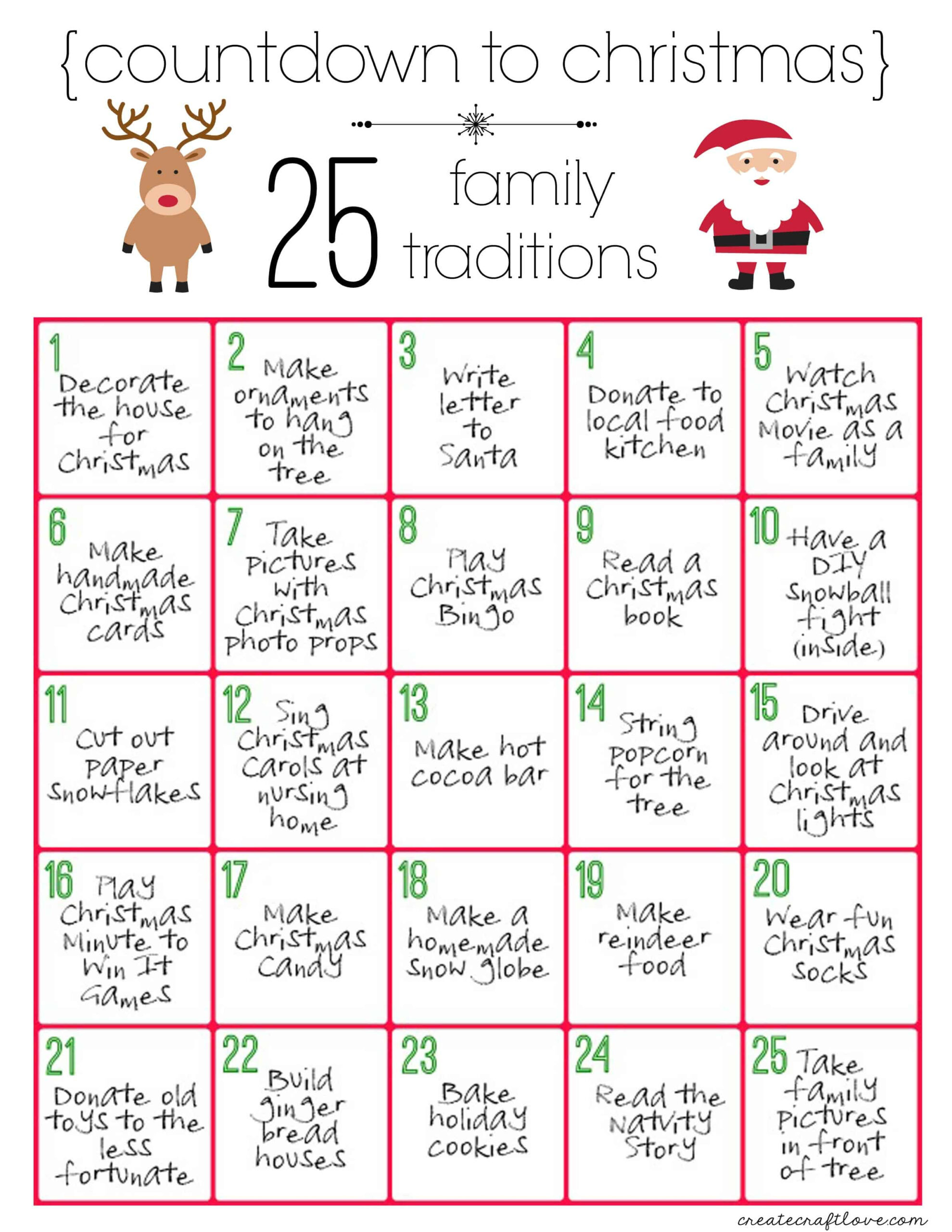 Christmas Traditions Printable | Free Christmas Download intended for My Christmas Traditions Worksheets