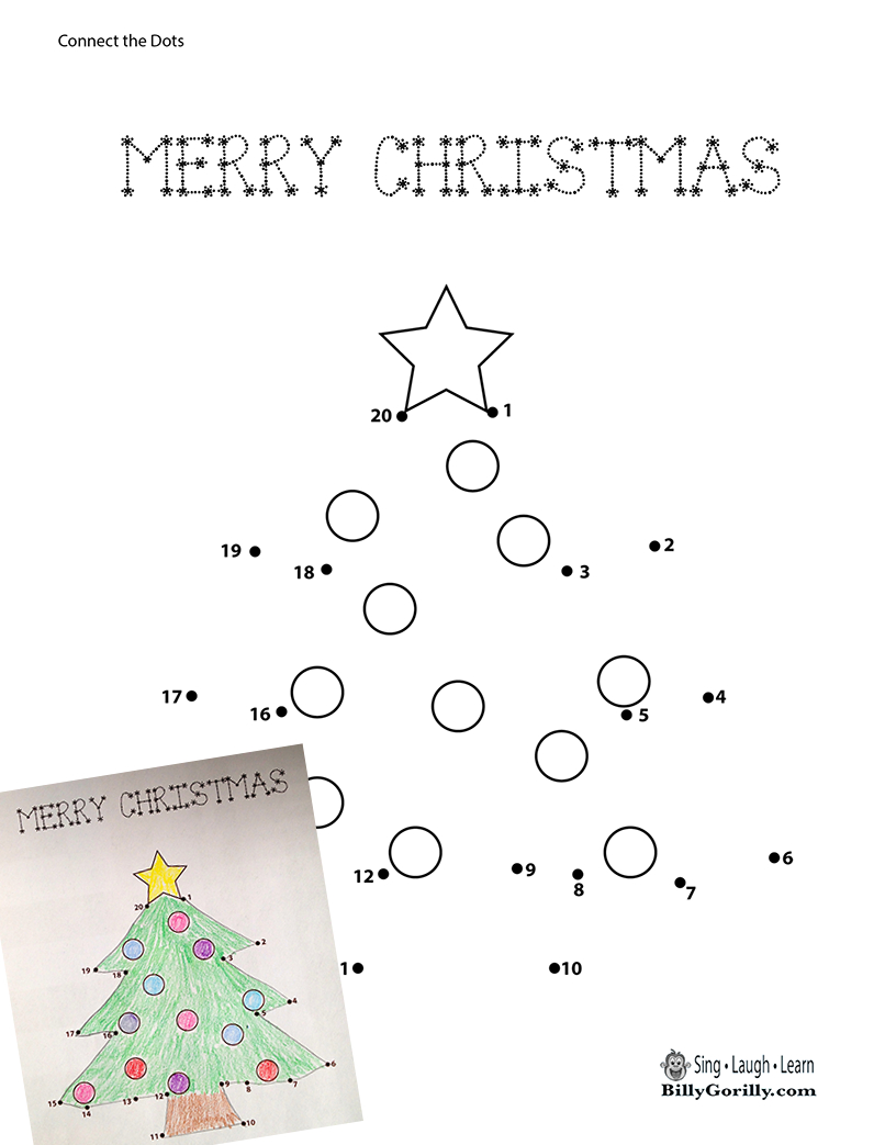Christmas Tree Dot-To-Dot | Sing Laugh Learn within Christmas Connect The Dots Worksheets