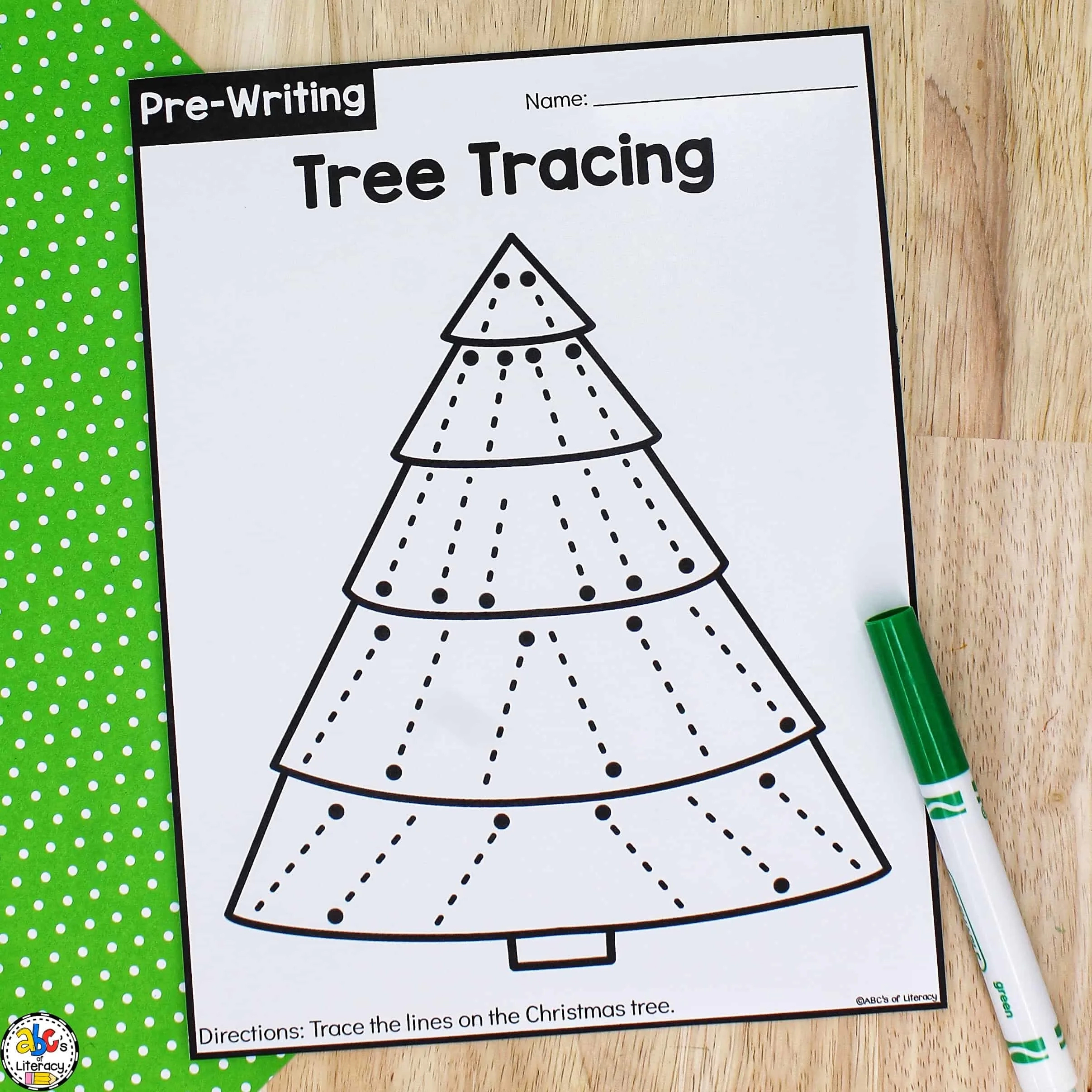 Christmas Tree Tracing Worksheets For Preschoolers - Worksheets inside Christmas Pre Writing Worksheets