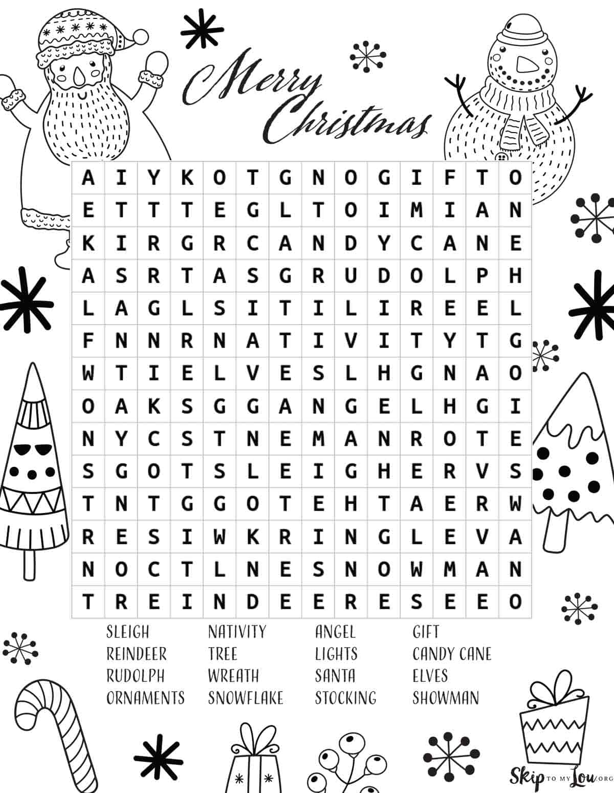 Christmas Word Search | Skip To My Lou throughout Christmas Worksheets Word Search