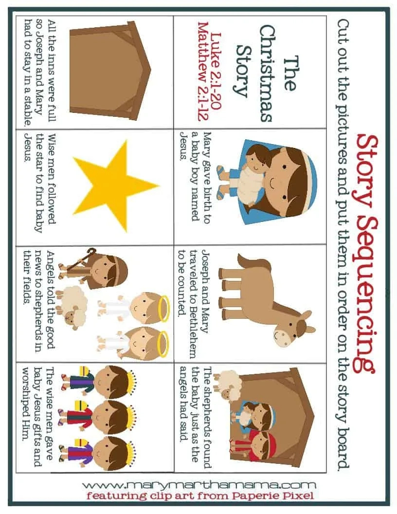 Christmas Worksheets For Preschoolers [Jesus' Birth] – Mary Martha throughout Christmas Story Printable Worksheets