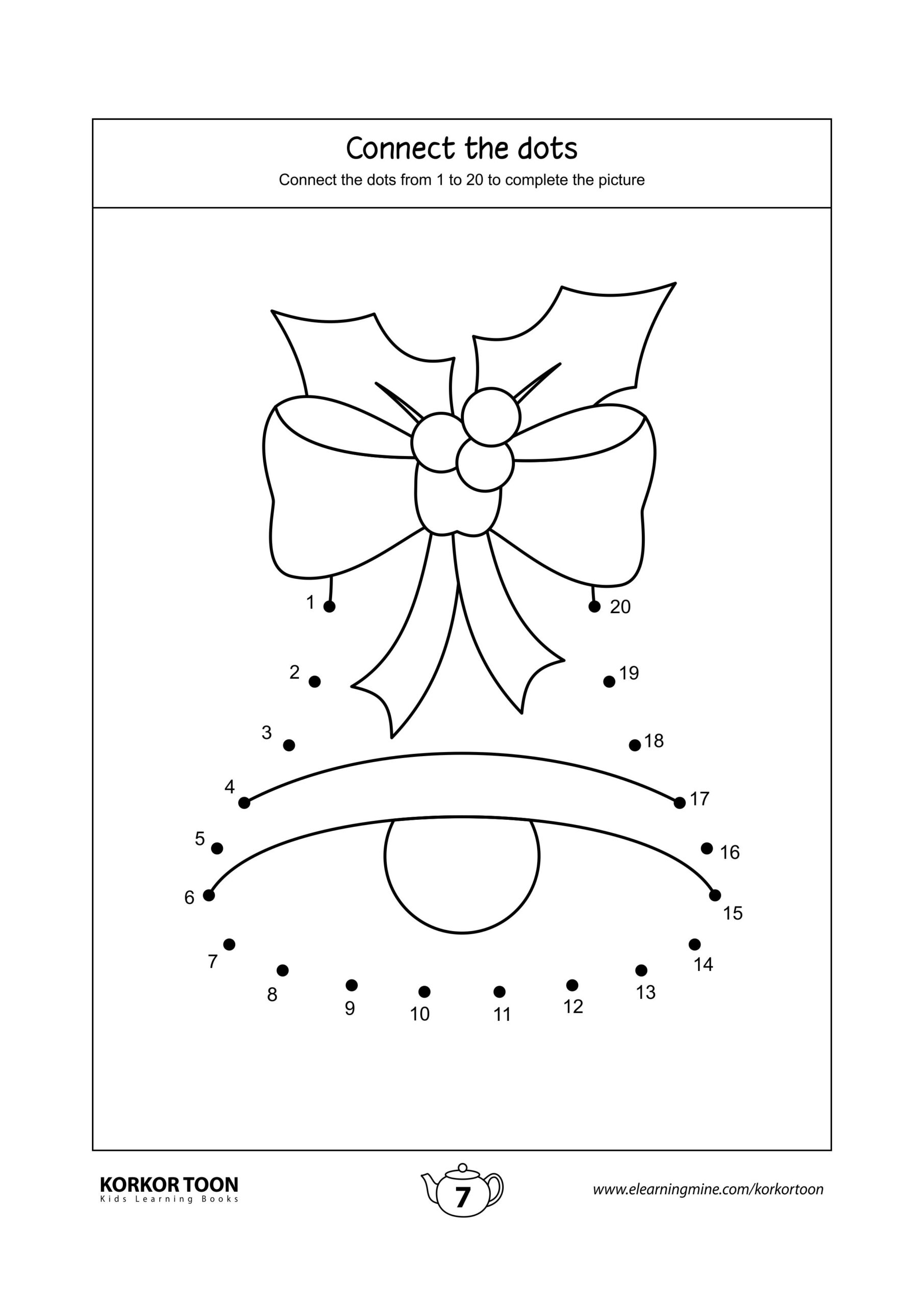 Connect The Dots Activity | Jingle Bell | Christmas Activity Book throughout Christmas Dot To Dot Worksheets