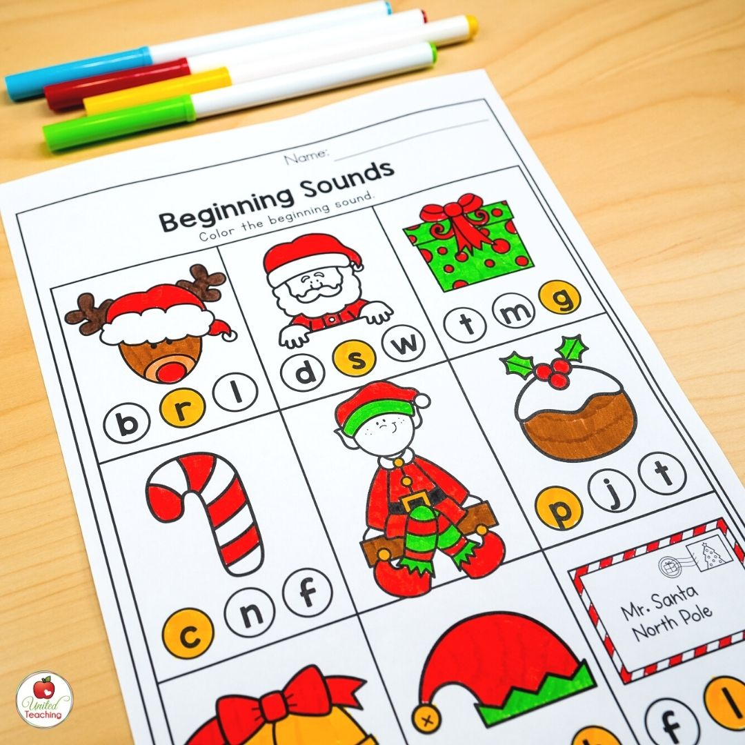 December Worksheets For Kindergarten: Fun And Easy To Use intended for Christmas Phonics Worksheets For Kindergarten