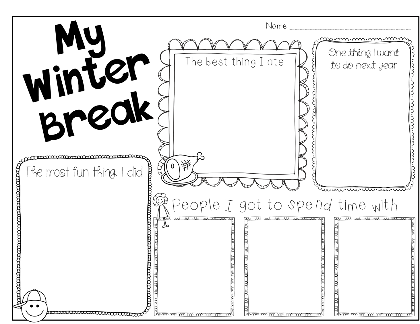 Discover 10 Winter Break Activities And Winter Break Homework pertaining to What I Did Over Christmas Break Worksheets