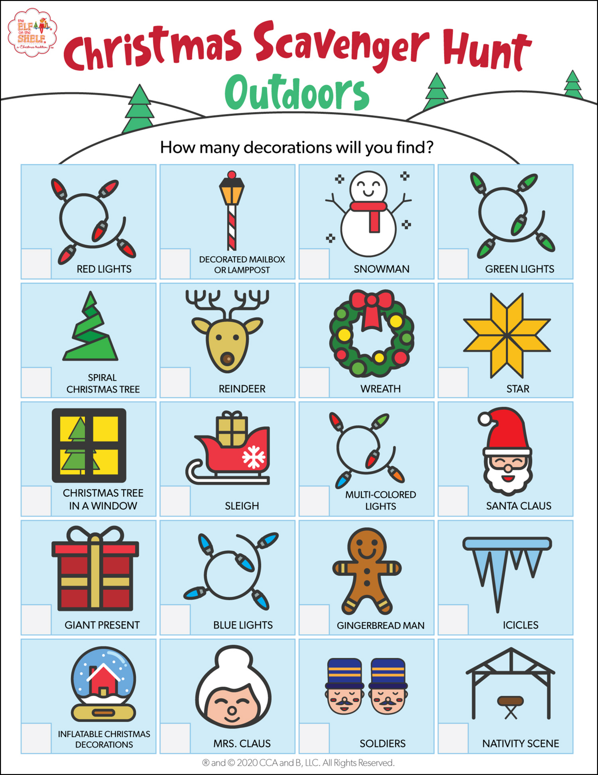 Download 3 Free Printable Christmas Scavenger Hunts | The Elf On throughout Christmas Scavenger Hunt Worksheets