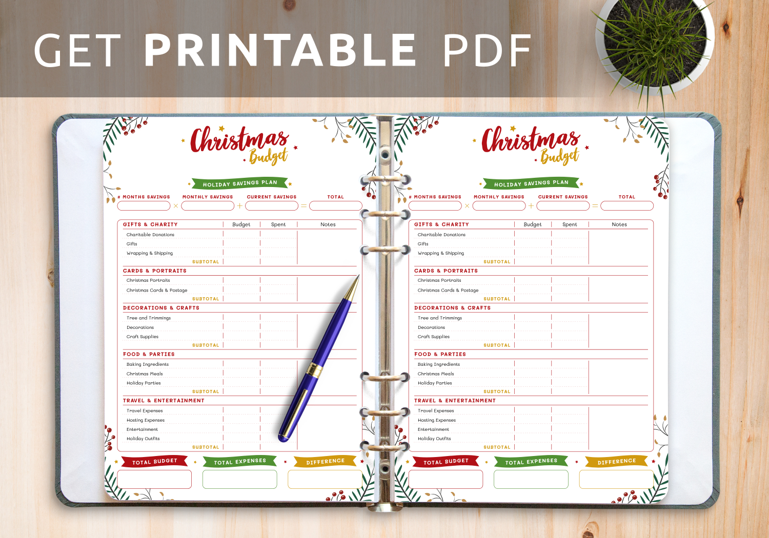 Download Printable Christmas Style - Christmas Budget Pdf in Budgeting For Christmas Worksheets