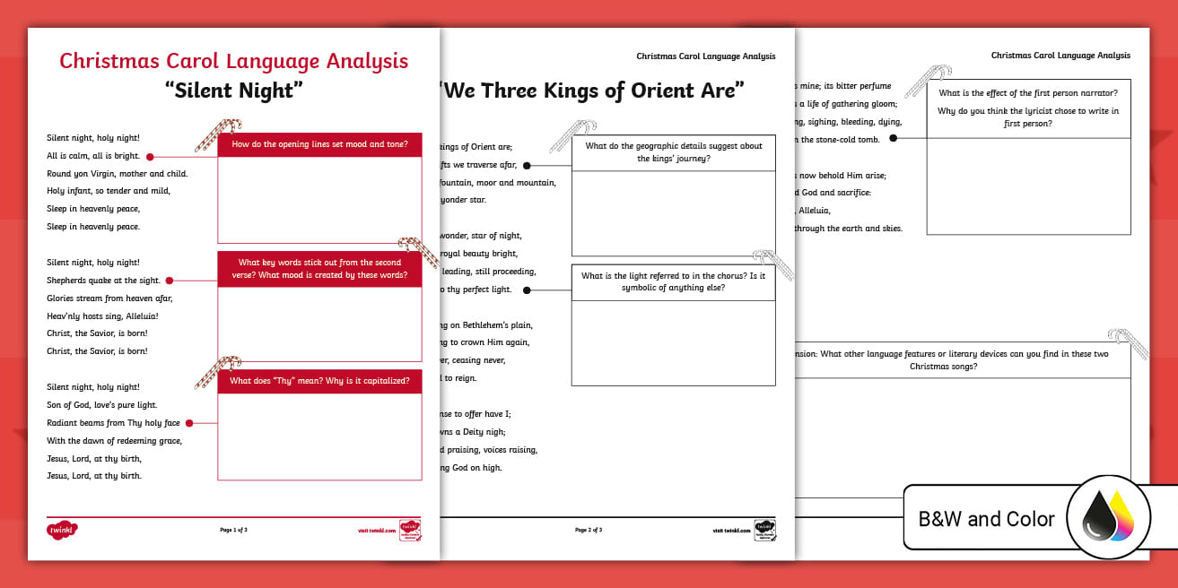 Eighth Grade Christmas Carol Language Analysis Worksheet pertaining to A Christmas Carol Figurative Language Worksheets Answer Key