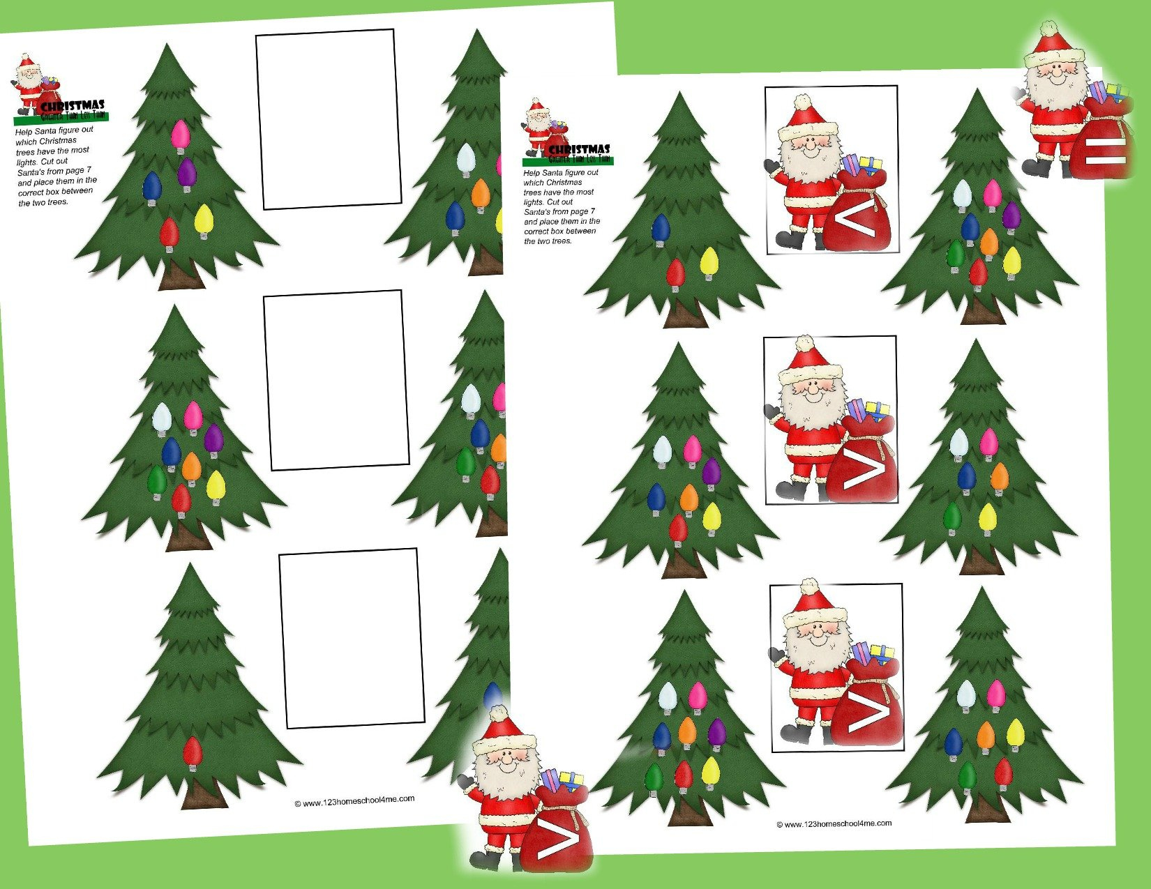 🎄 Free Christmas Greater Than Less Than Worksheets inside Free Christmas Math Worksheets For 2nd Graders