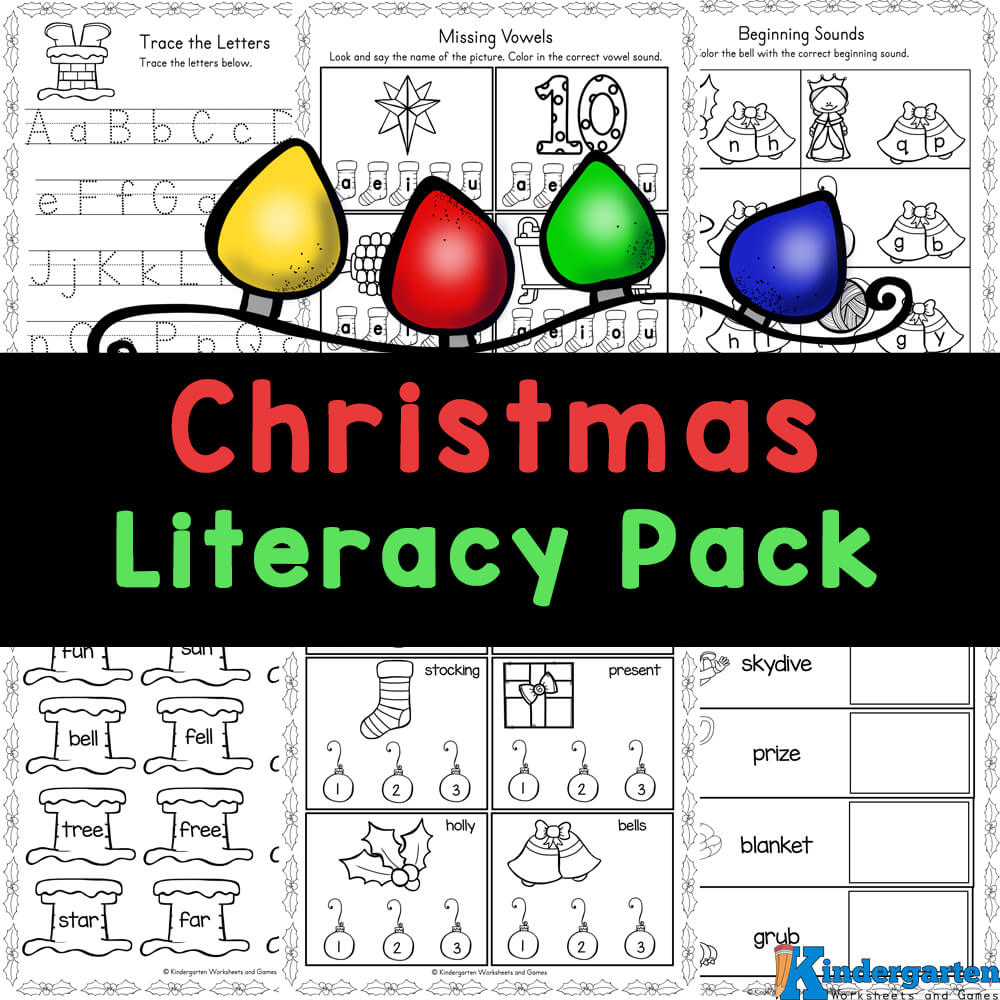 🎄 Free Christmas Literacy Worksheets For Kindergarten in Kindergarten Christmas Cvc Worksheets