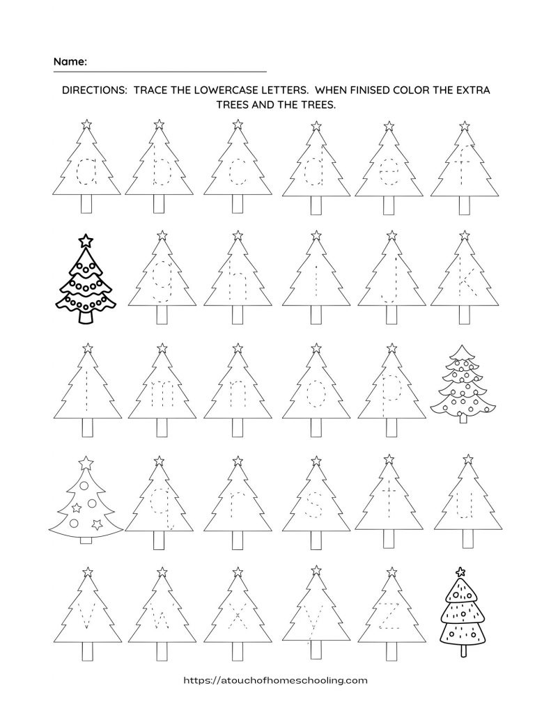 Free Christmas Alphabet Printable Worksheets For Preschool in Christmas Alphabet Worksheets For Kindergarten
