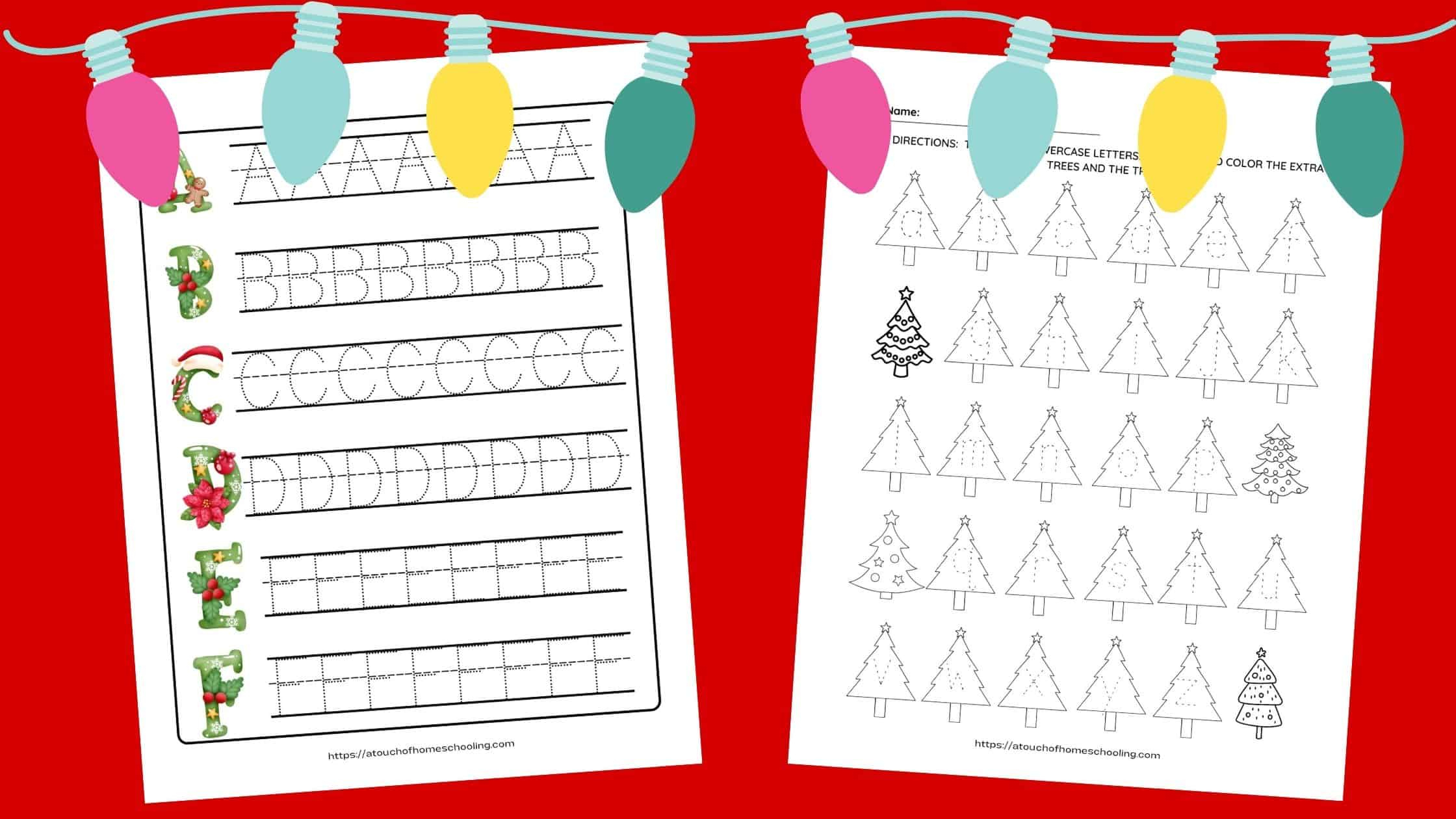 Free Christmas Alphabet Printable Worksheets For Preschool pertaining to Christmas Abc Worksheets Kindergarten