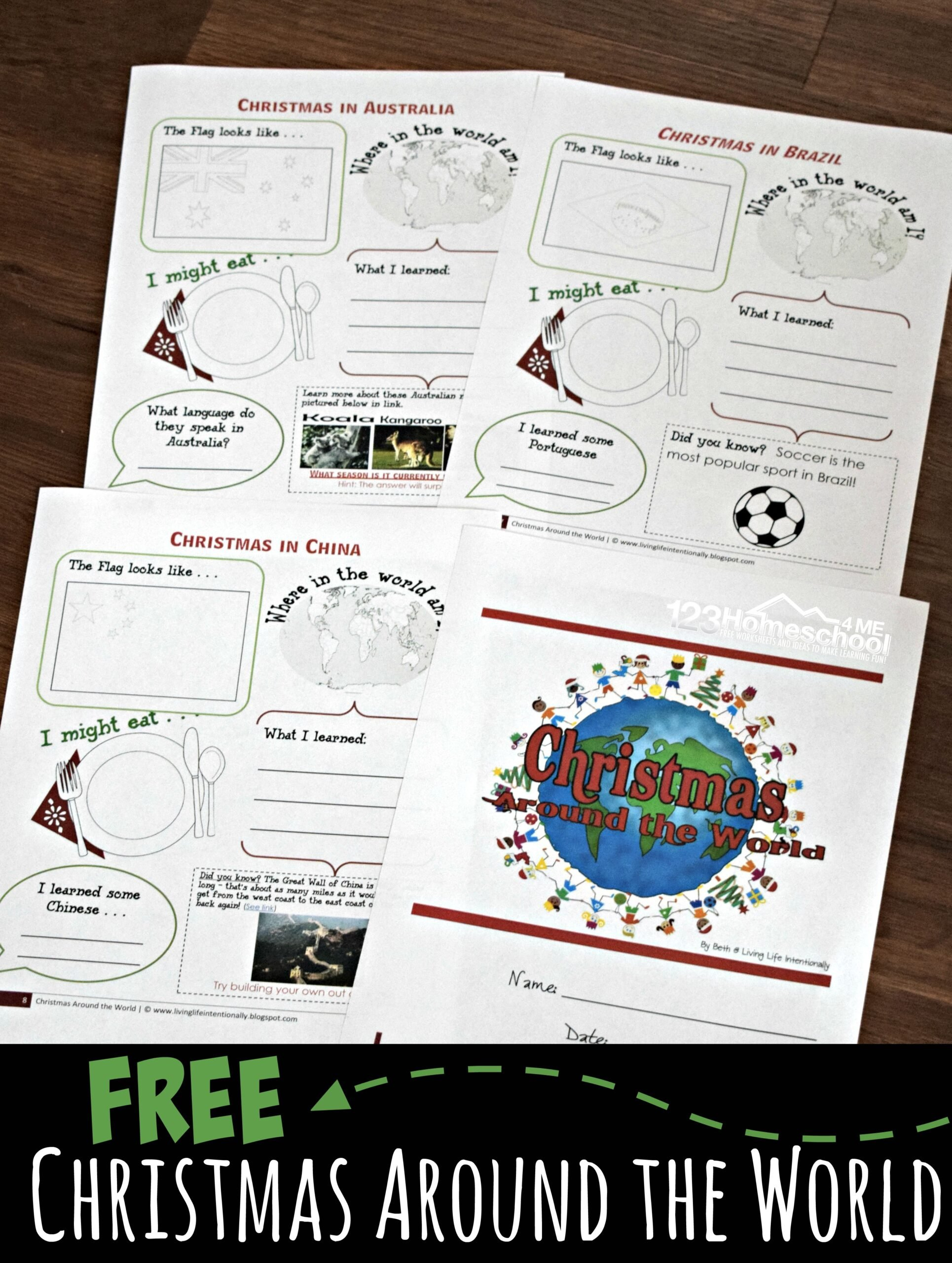 Free Christmas Around The World Worksheets For Kids + Activities within Free Christmas Around the World Worksheets
