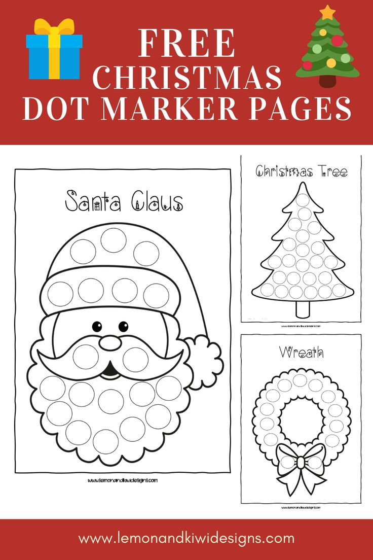 Free Christmas Do-A-Dot Printables - Lemon And Kiwi Designs for Dot Dot Christmas Worksheets