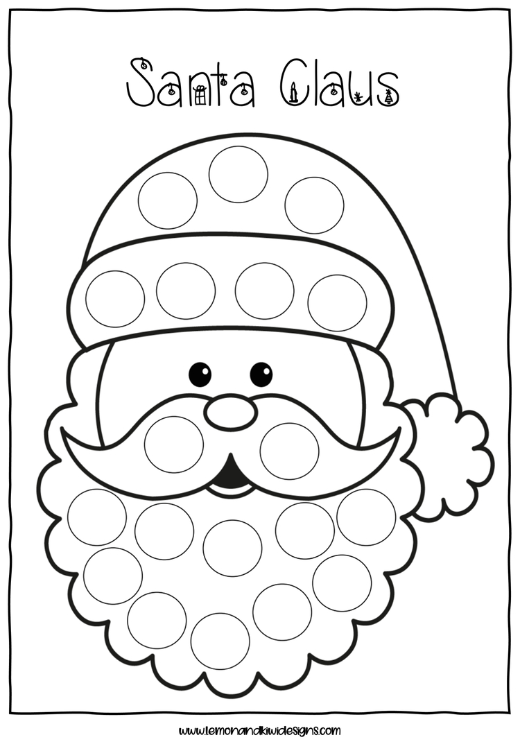 Free Christmas Do-A-Dot Printables - Lemon And Kiwi Designs regarding Dot Dot Christmas Worksheets