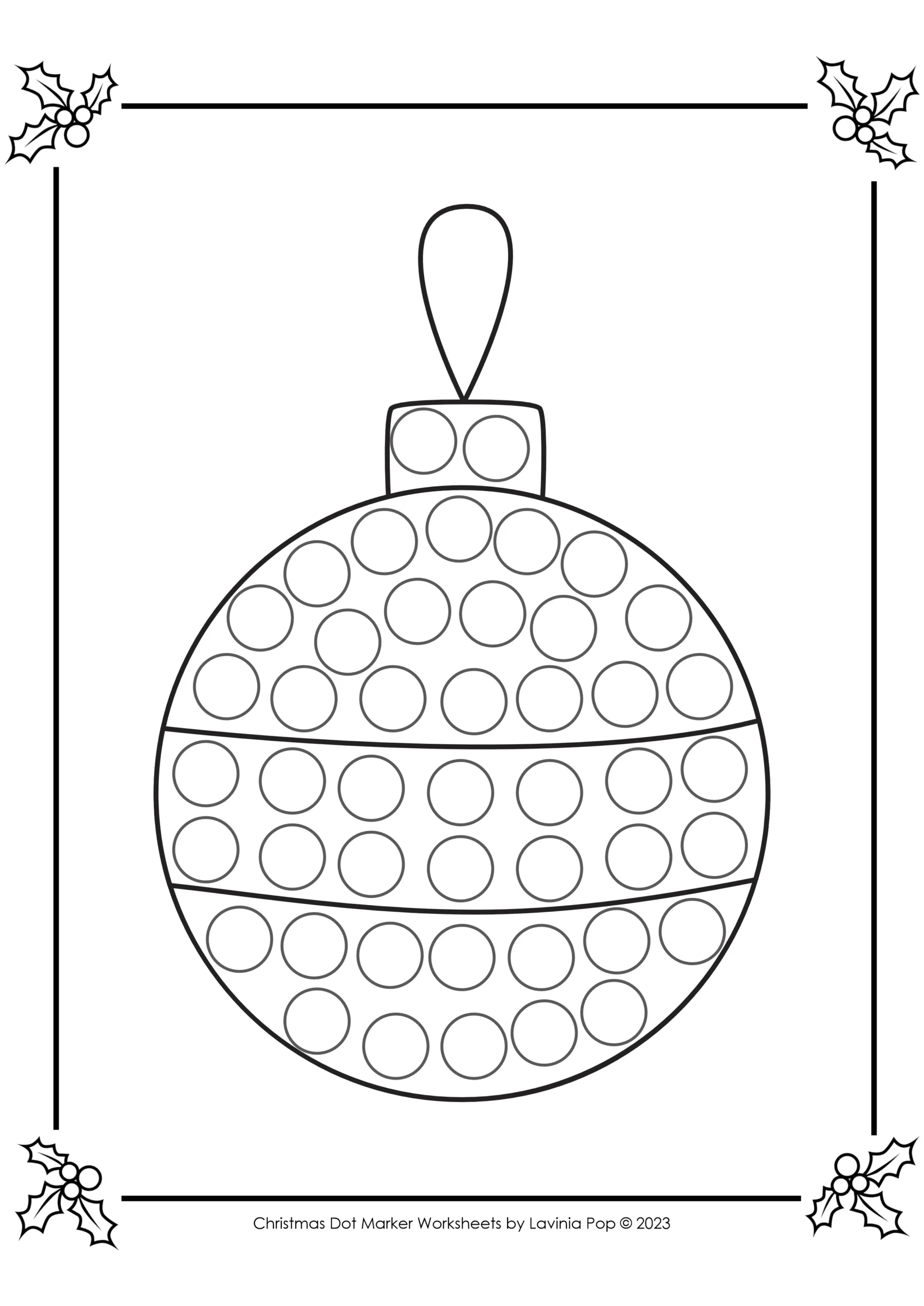 Free Christmas Dot Marker Fine Motor Pages | Do-A-Dot with Christmas Fine Motor Worksheets
