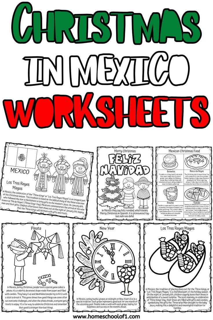 Free Christmas In Mexico Worksheet for Christmas In Mexico Worksheets