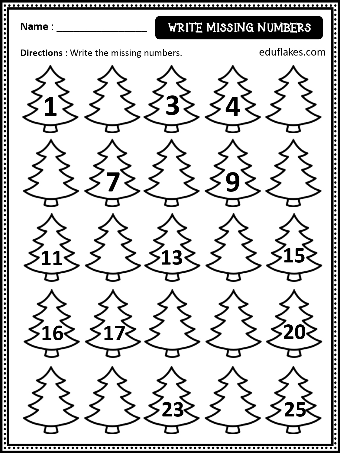 Free Christmas Math Worksheets For Kindergarten - Eduflakes throughout Christmas Skip Counting Worksheets
