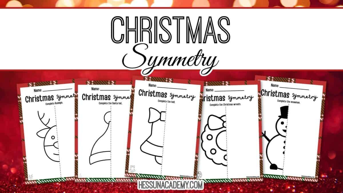 Free Christmas Symmetry Pages - Hess Unacademy pertaining to Free Christmas Symmetry Worksheets