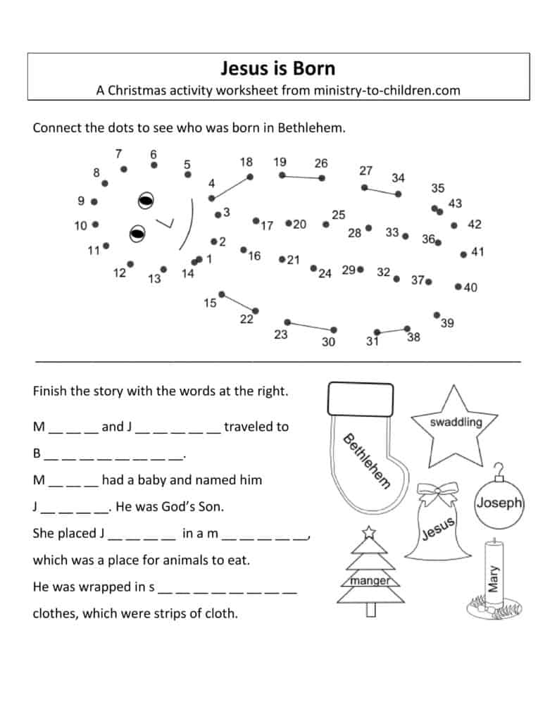 Free Christmas Worksheets For Kids (Free Printable Activity Sheets) pertaining to Free Christian Christmas Worksheets