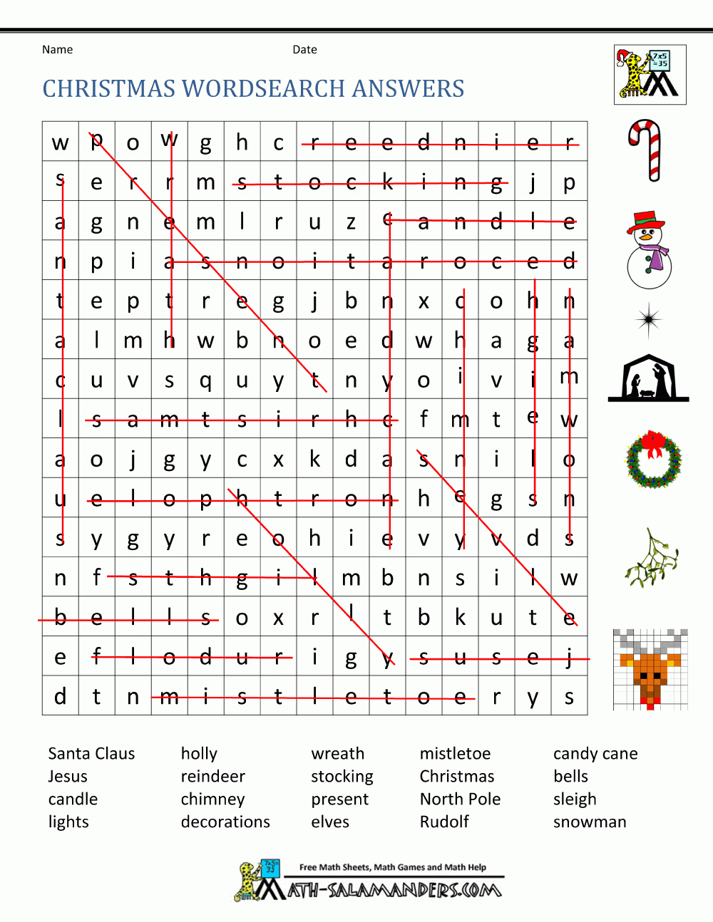 Free Christmas Worksheets For Kids within Super Teacher Worksheets Merry Christmas Word Search Answers