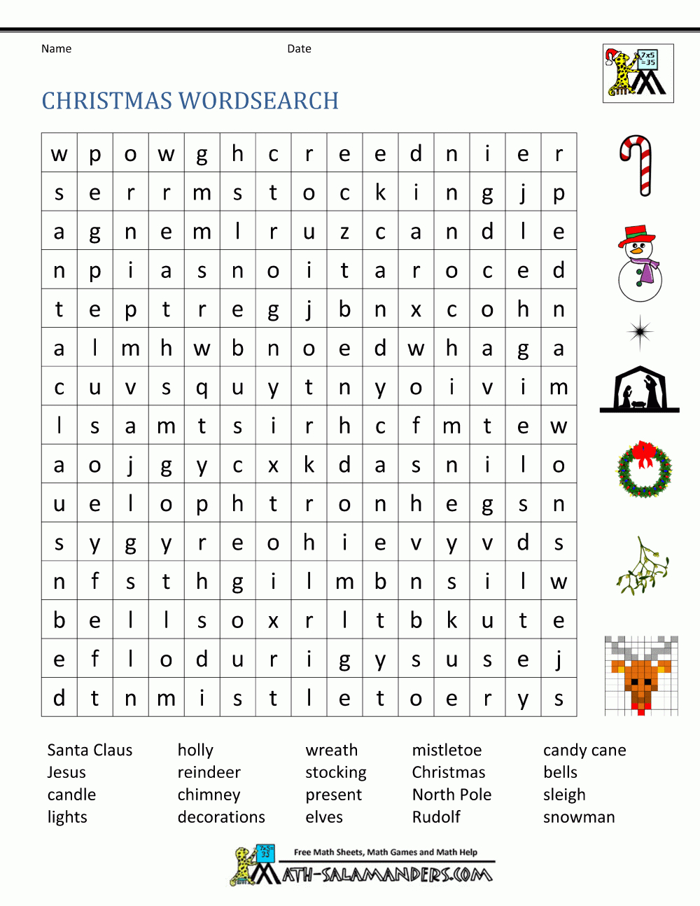 Free Christmas Worksheets For Kids - Worksheets Library inside Christmas Worksheets For 6Th Grade