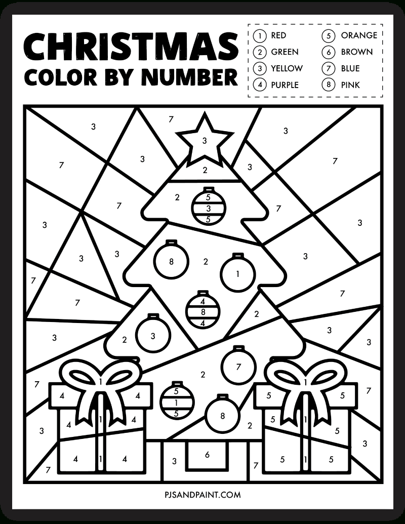 Free Colornumber Christmas Worksheet, Download Free Color within Christmas Color By Code Worksheets