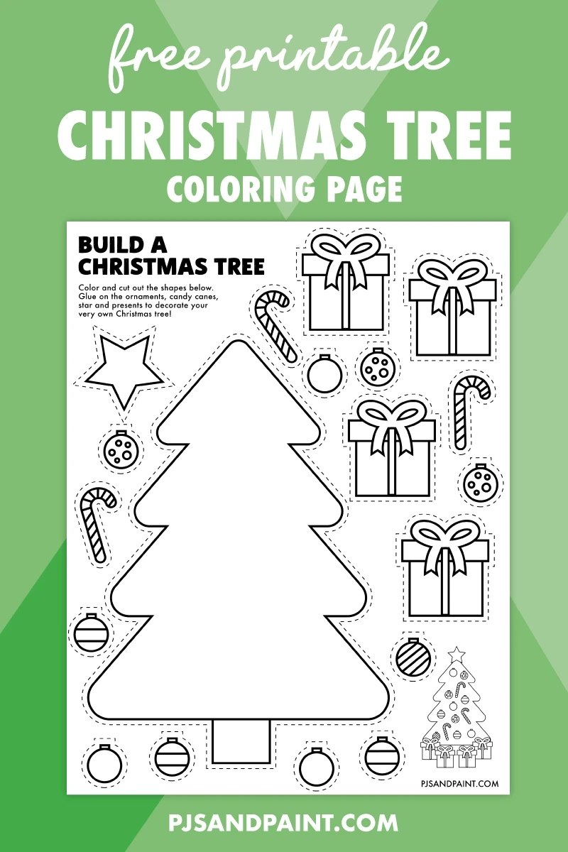Free Printable Build A Christmas Tree Craft - Pjs And Paint for Build a Christmas Tree Worksheets