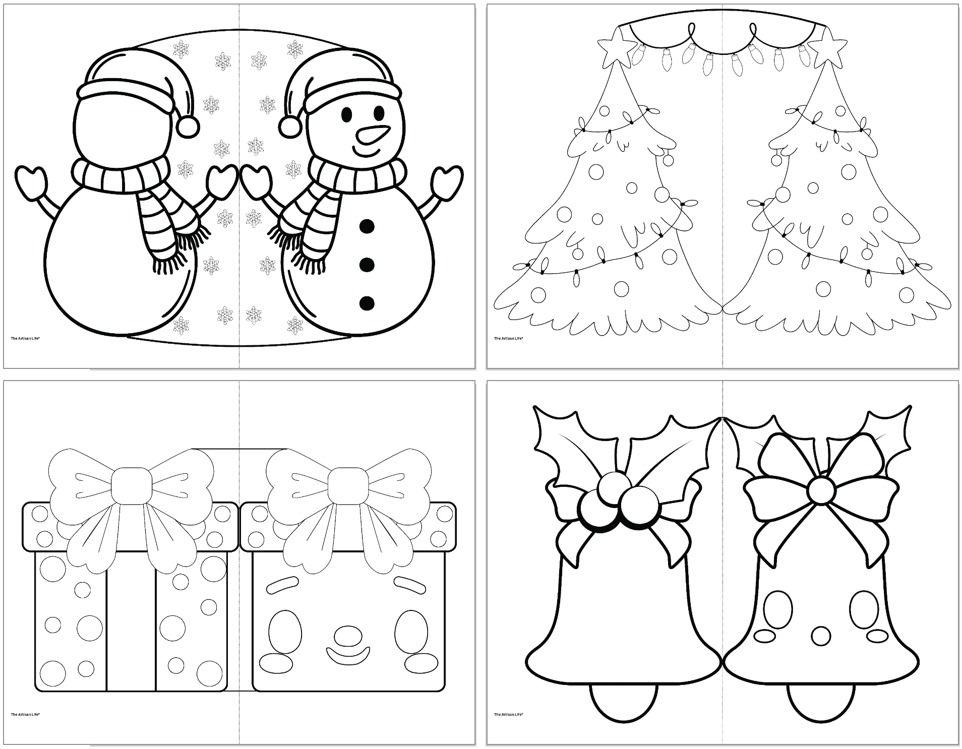 Free Printable Christmas Cards For Kids - The Artisan Life pertaining to Christmas Cards Worksheets Printable