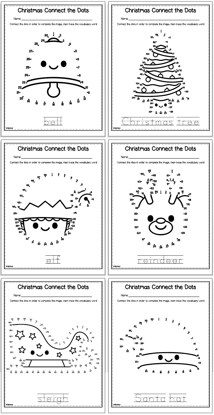 Free Printable Christmas Dot To Dot Worksheets - The Artisan Life with Free Christmas Connect the Dots Worksheets Printable