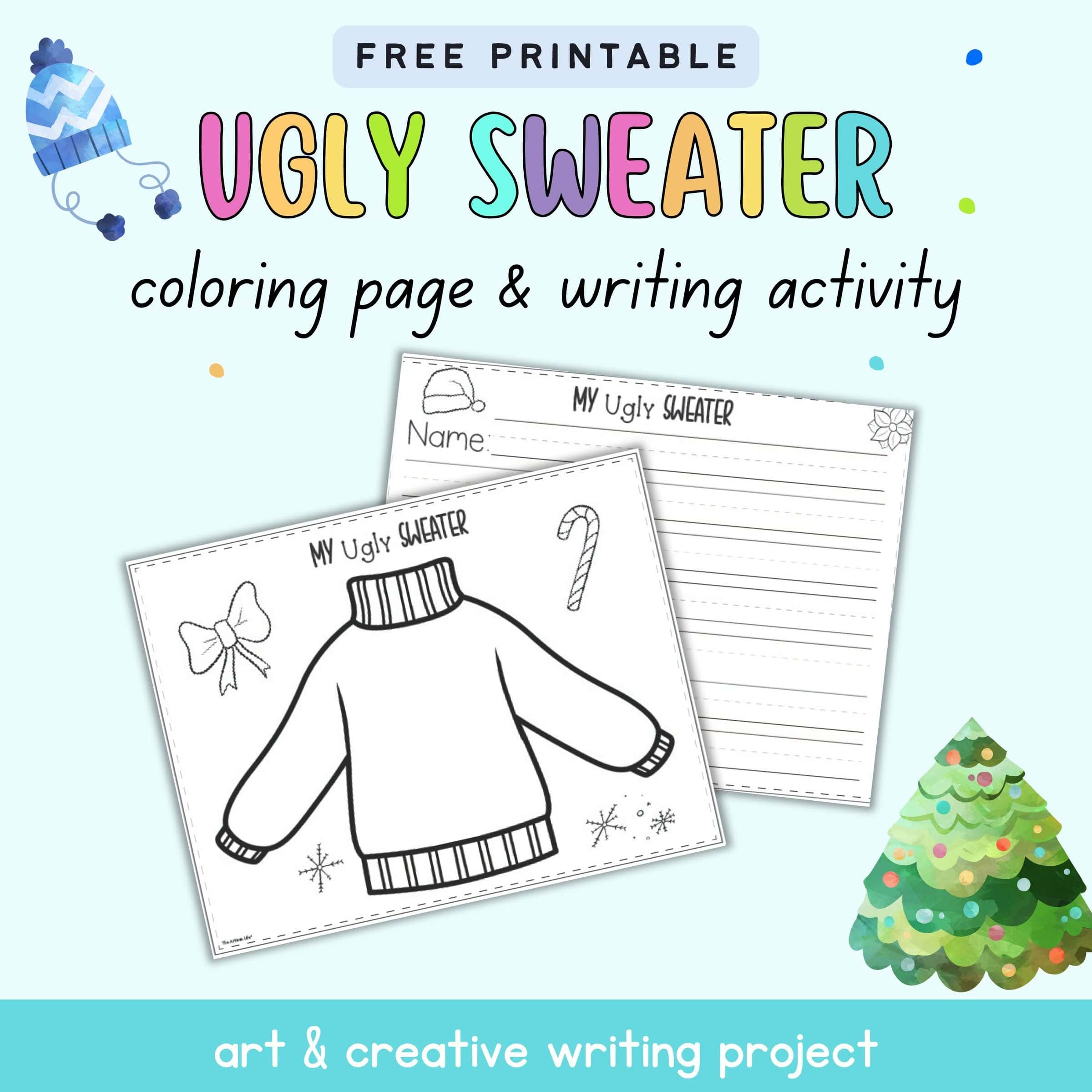 Free Printable Design An Ugly Sweater Activity - The Artisan Life in Design An Ugly Christmas Sweater Worksheets