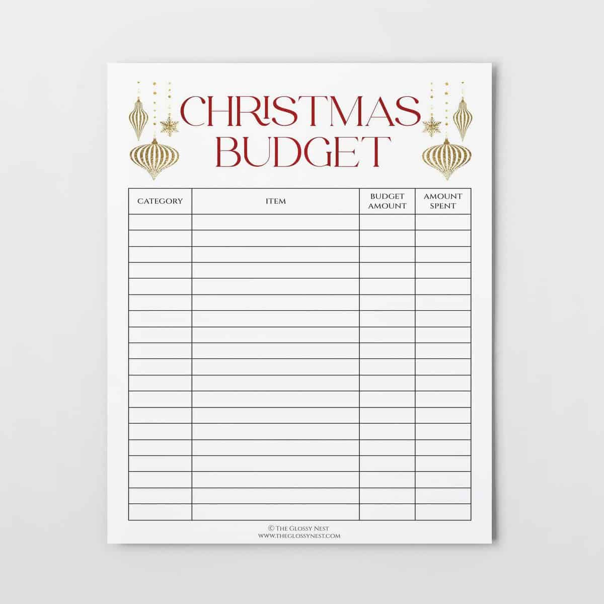 Free Printable!} Save Money With This Christmas Budget Printable inside Christmas List Budget Worksheets