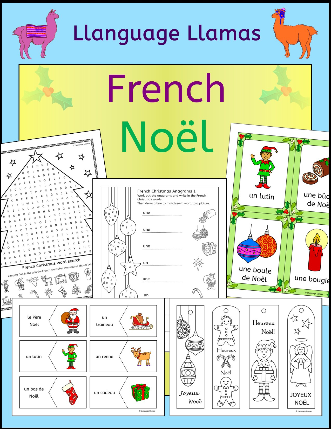 French Christmas - Noel - Fun Activities, Worksheets, Word Wall regarding Christmas French Vocabulary Worksheets