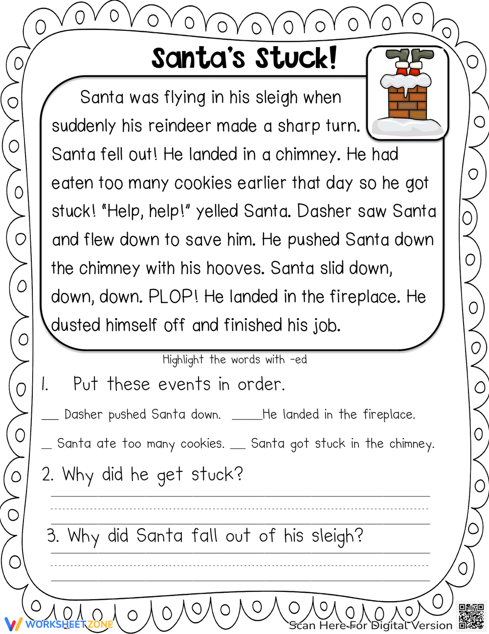 Grade 2 Christmas Comprehension Worksheets Fill In The Blanks within Free Christmas Reading Comprehension Worksheets For 2Nd Grade
