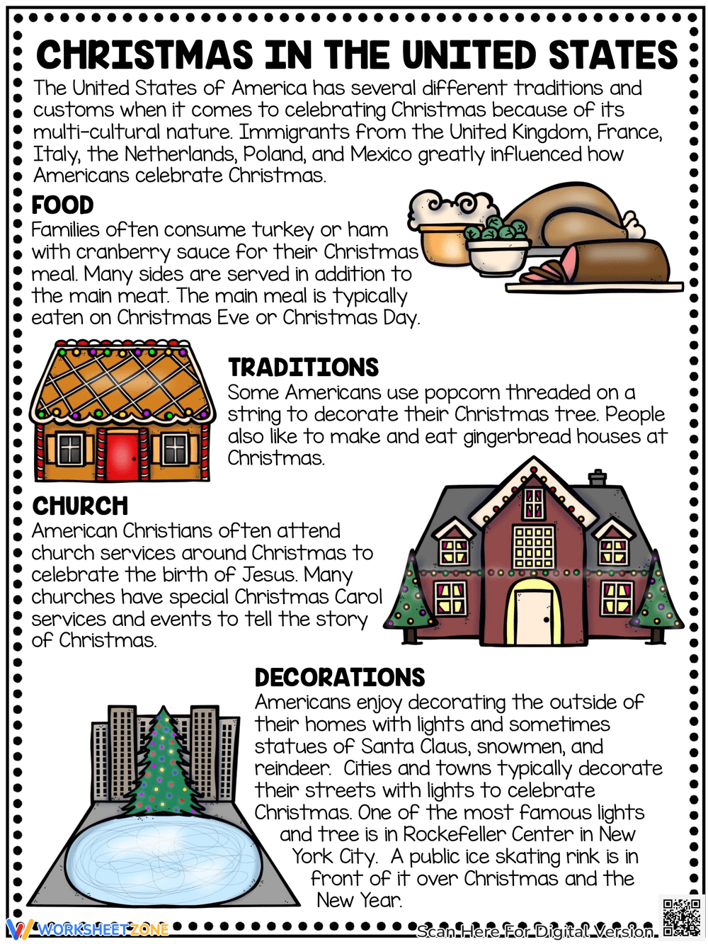 Grade 6 Christmas Comprehension Worksheets Worksheets & Printable with Christmas in the Usa Worksheets