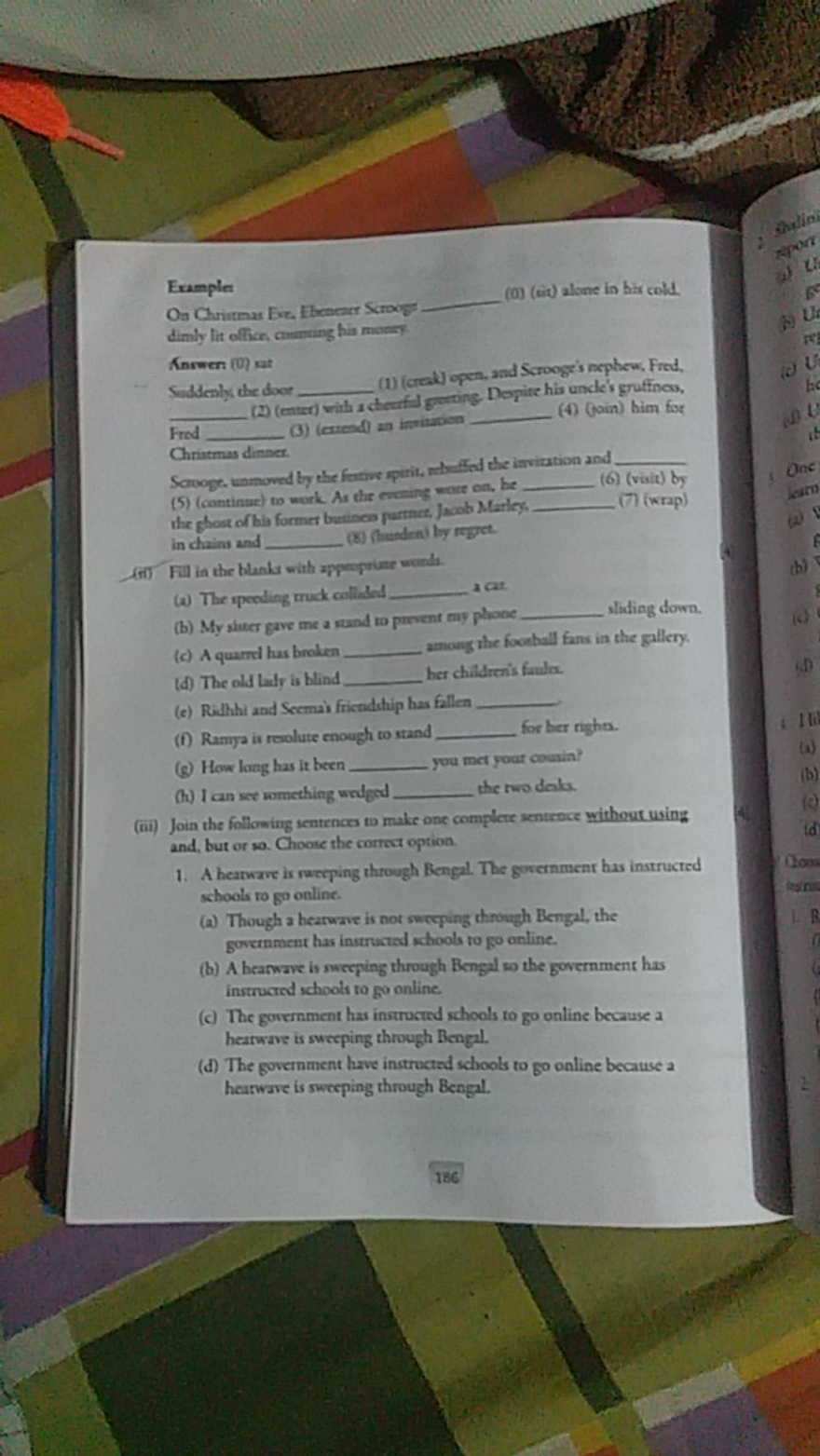 Here Are Some English Grammar Exercises: I. Fill In The Blanks with regard to A Lonely Christmas Chemistry Worksheets Answers