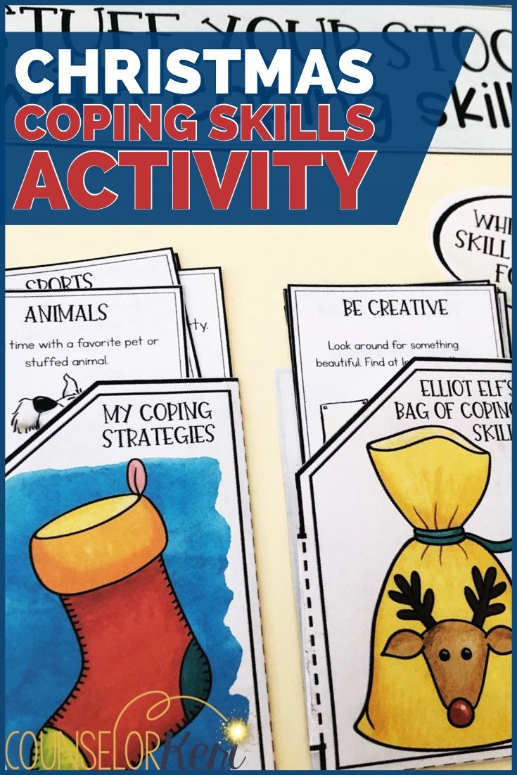 Holiday Coping Skills Activity: Coping Skills Craft For Christmas with Coping Skills Christmas Counseling Worksheets Free