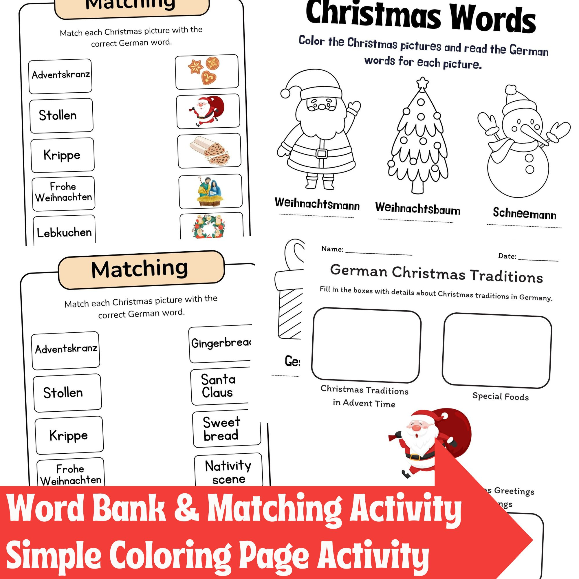 Holidays In Germany - Christmas - Reading Comprehension intended for German Christmas Vocabulary Worksheets