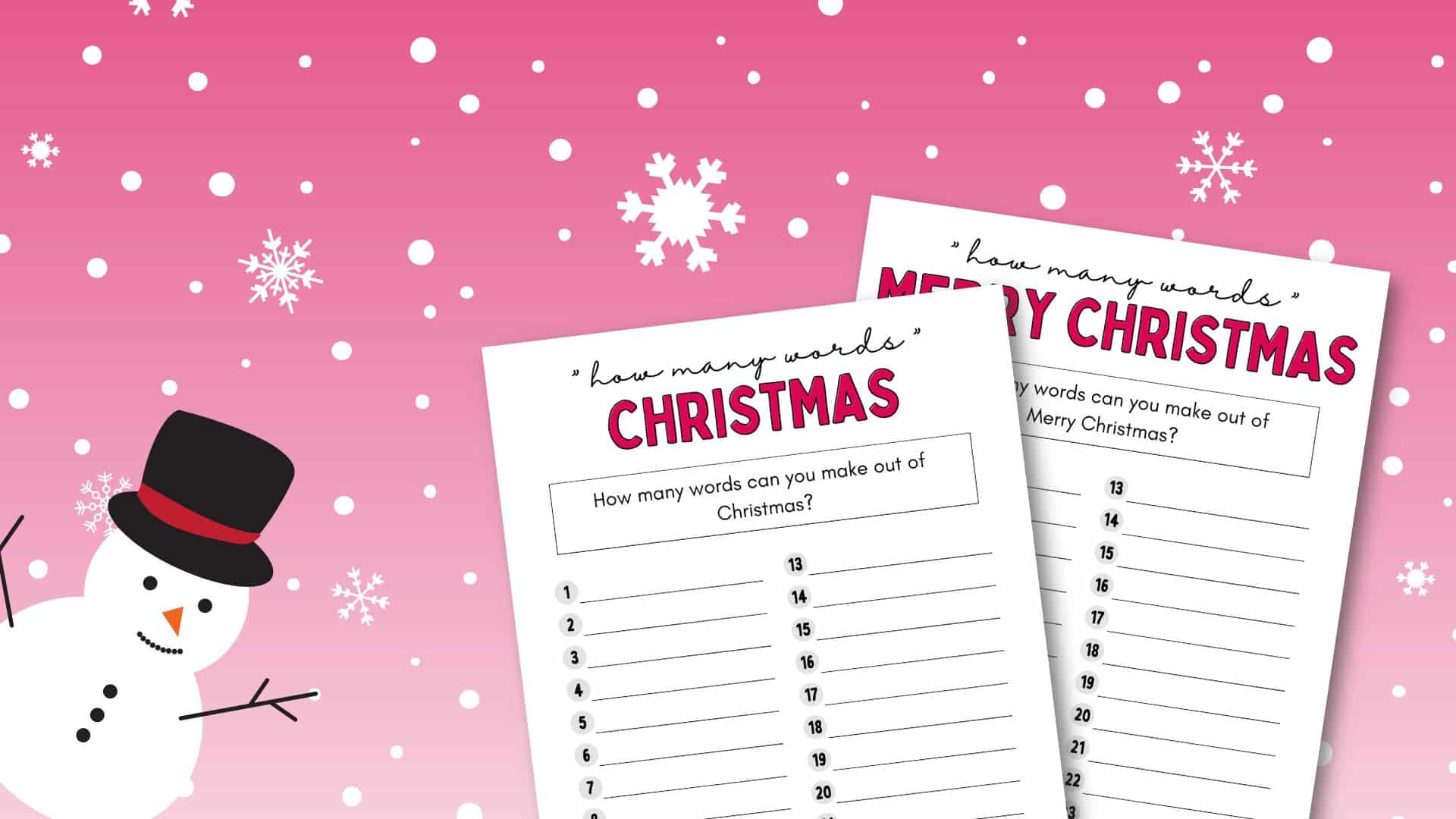 How Many Words Can You Make From Christmas - Worksheet with regard to How Many Words Can You Make Out of Christmas Worksheets