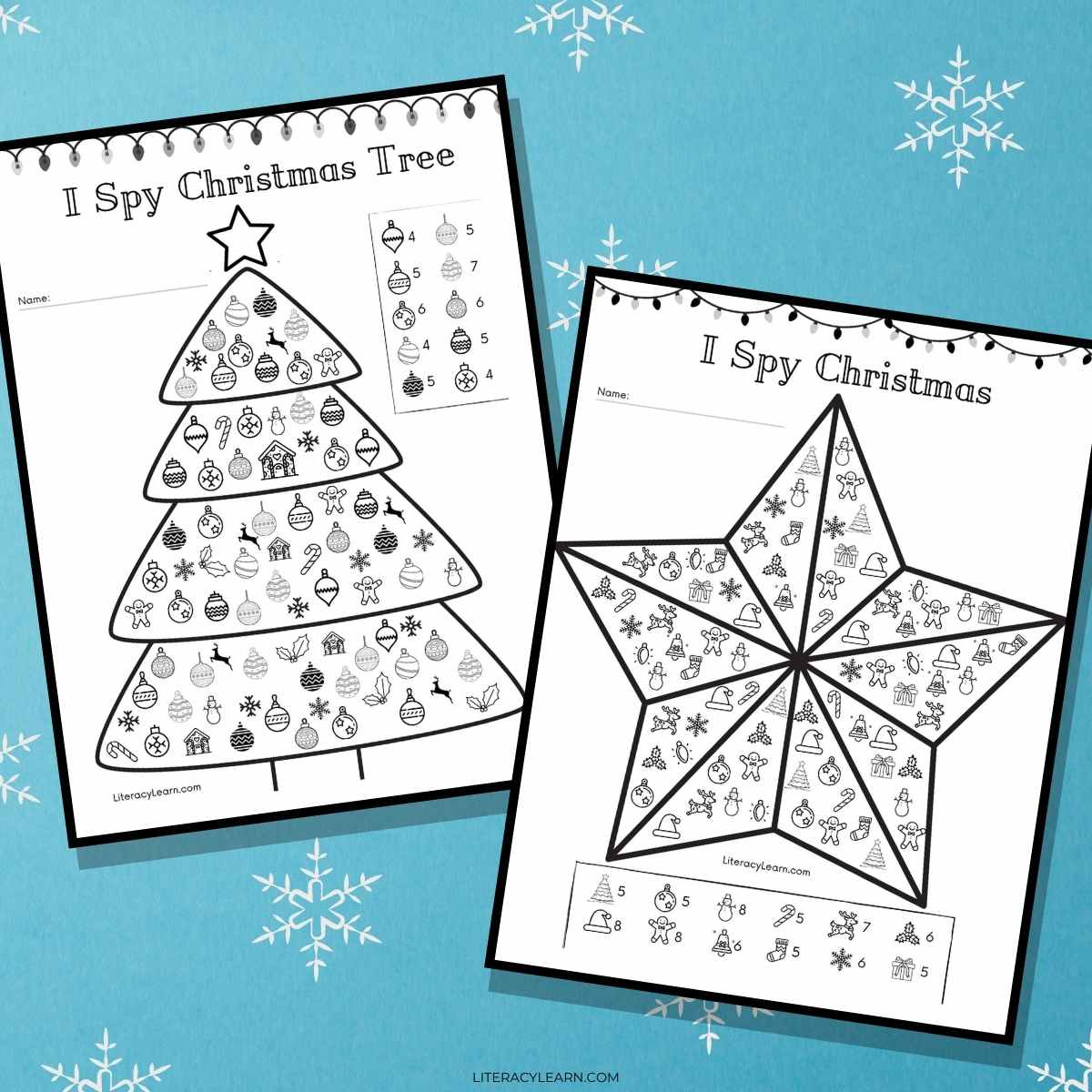 I Spy Christmas - Free Printables! - Literacy Learn for Free Printable I Spy Christmas Worksheets