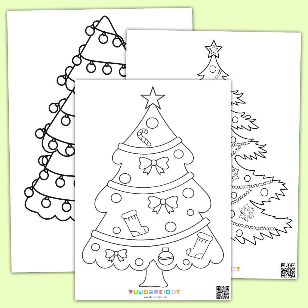 Kostenlose Ausmalbilder Von Weihnachtsbäumen Für Kinder throughout Christmas Tree Coloring Worksheets
