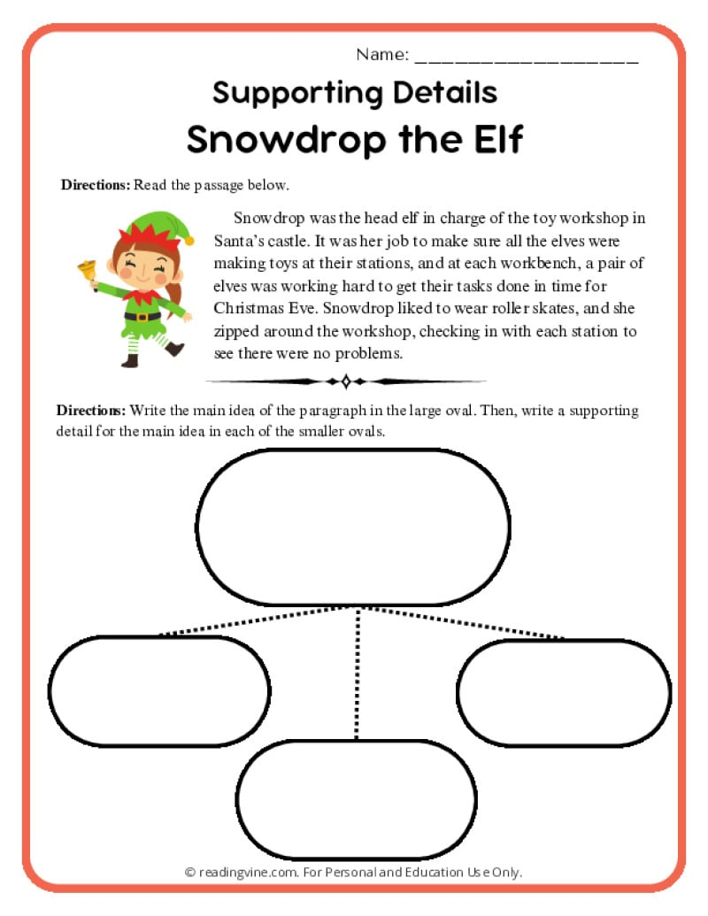 Main Idea Worksheets - Readingvine regarding Christmas Main Idea Worksheets