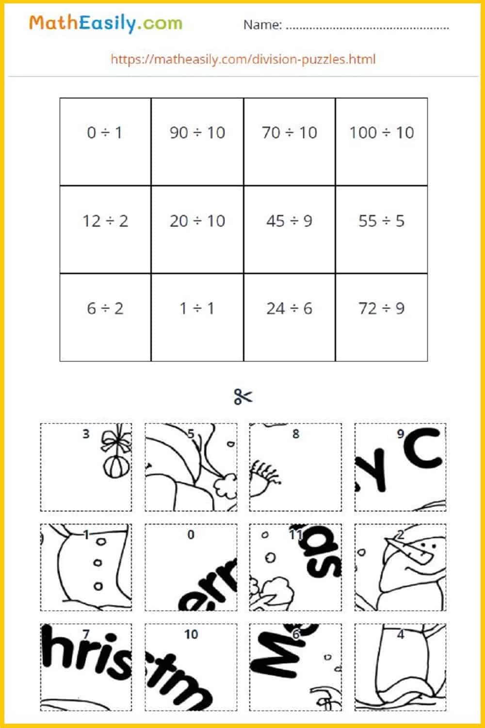 Math Christmas Worksheets Pdf | Free Download 🎄 for Free Christmas Division Worksheets