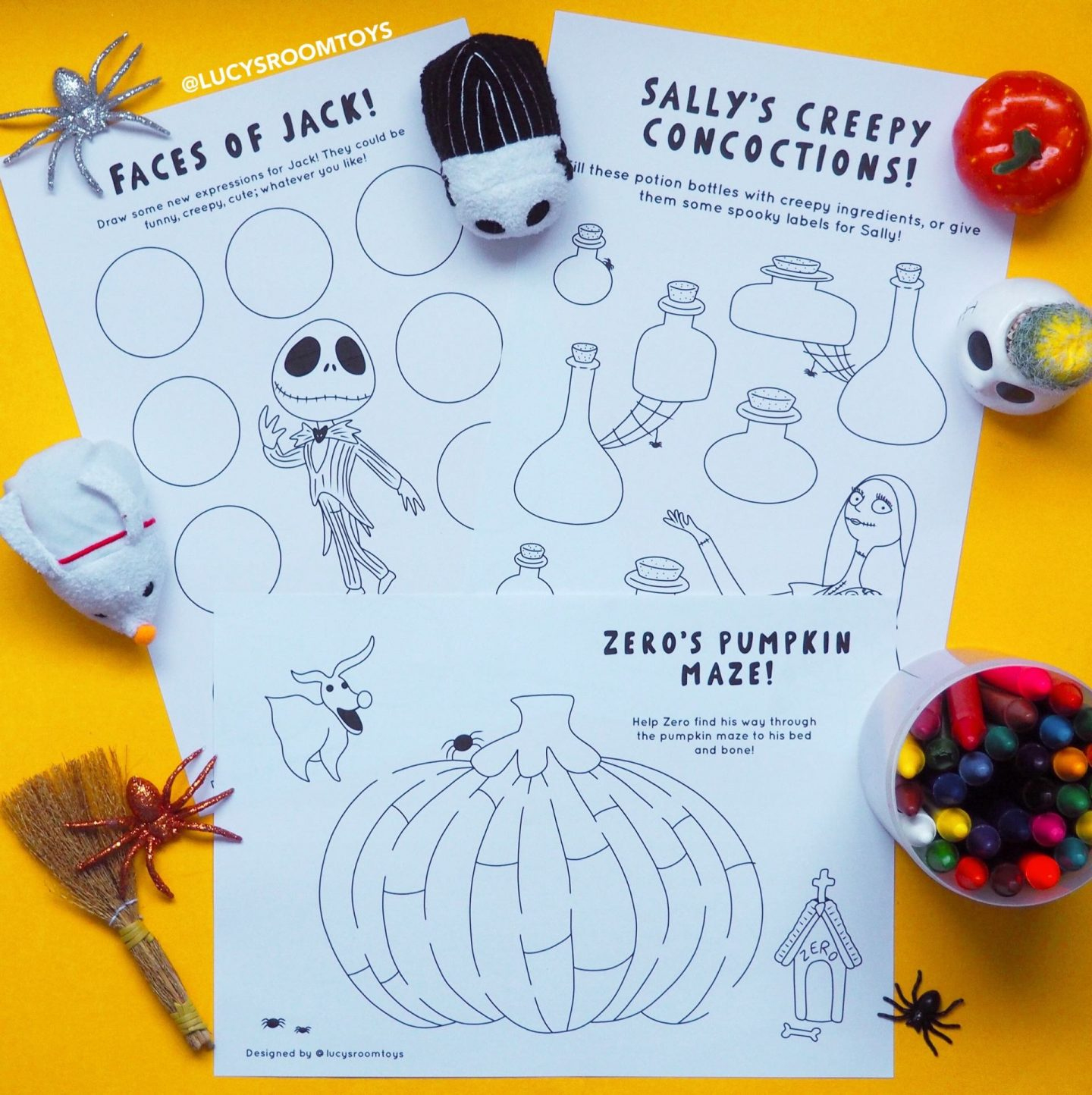 Nightmare Before Christmas” Activity Sheets – Lucy&amp;#039;S Room throughout The Nightmare Before Christmas Worksheets