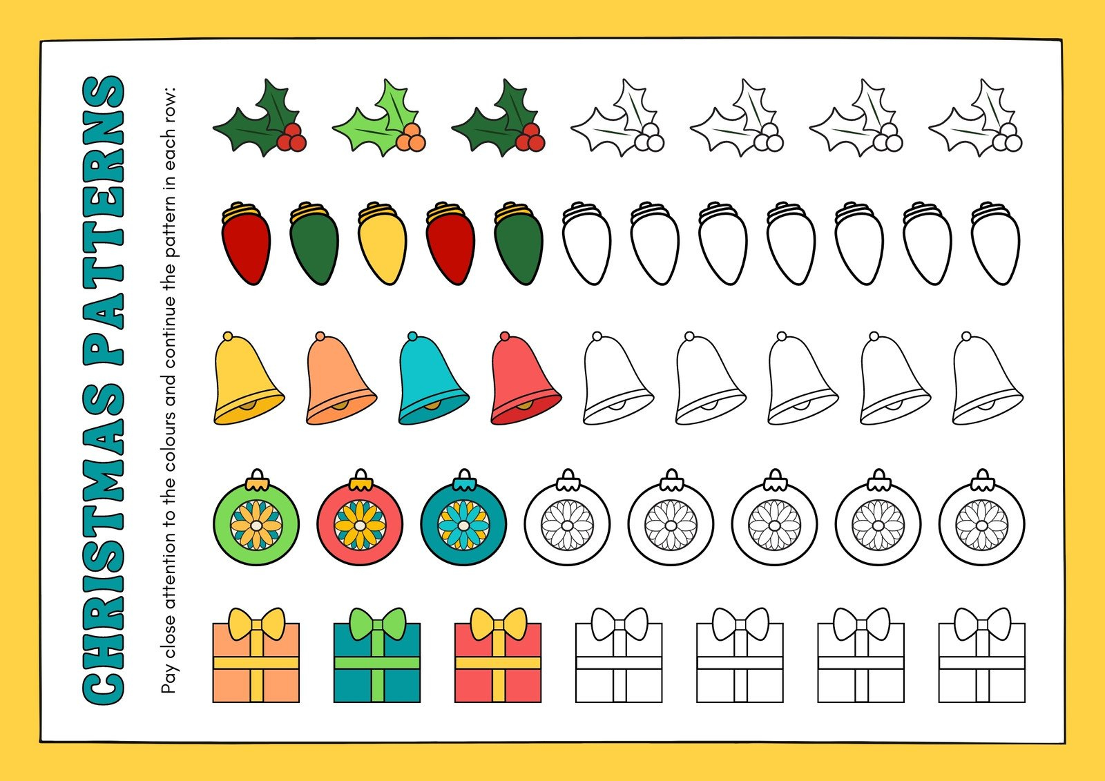 Page 13 - Free, Editable Christmas Worksheet Templates | Canva with regard to Christmas Pattern Worksheets For Preschoolers